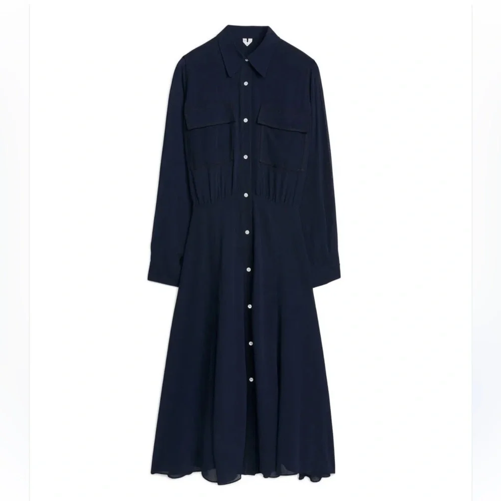 Arket Viscose Crepe Shirt Dress - Picture 3 of 8